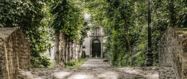 viali in pietra per giardini