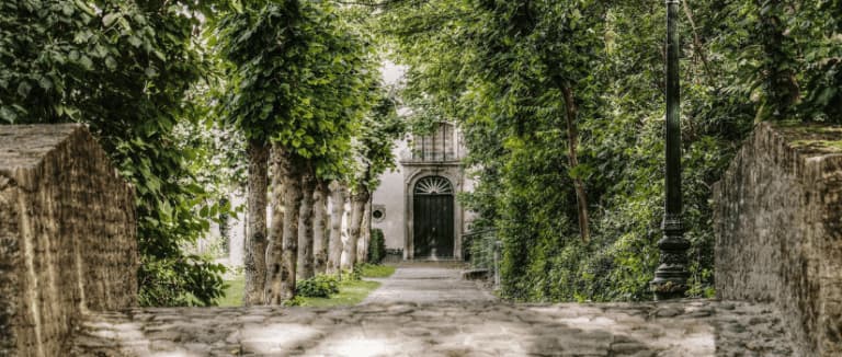 viali in pietra per giardini